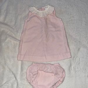 EUC Edgehill Collection Pink linen dress 3 mos